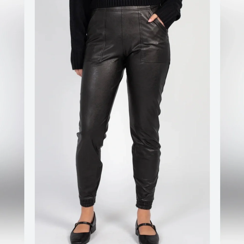 SPANX Faux-Leather Joggers